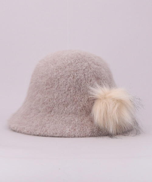 MARAFUR HAT 2 BLACK ONESIZE