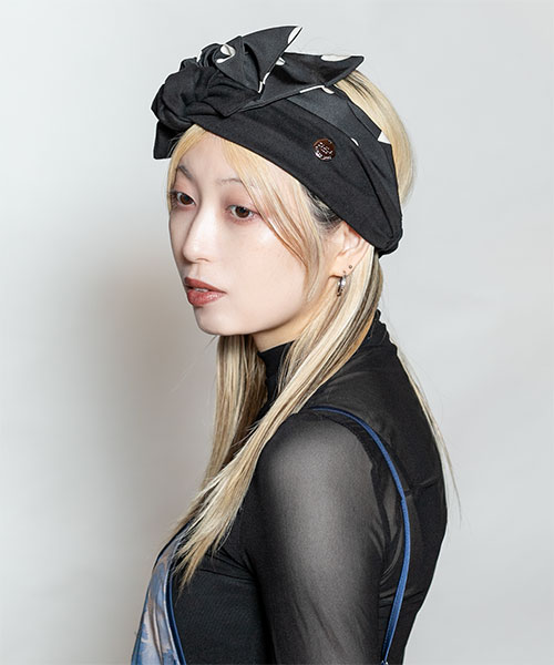 モデル頭囲：58cm 着用サイズ：ONESIZE