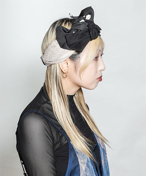 モデル頭囲：58cm 着用サイズ：ONESIZE