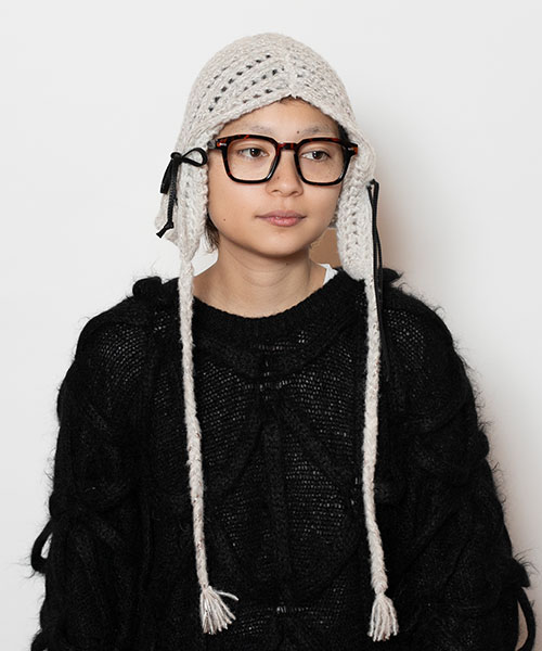 モデル頭囲：54cm 着用サイズ：ONESIZE