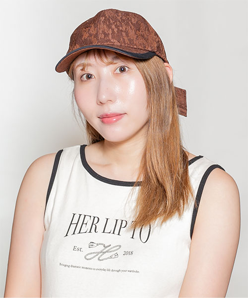モデル頭囲：56cm 着用サイズ：ONESIZE