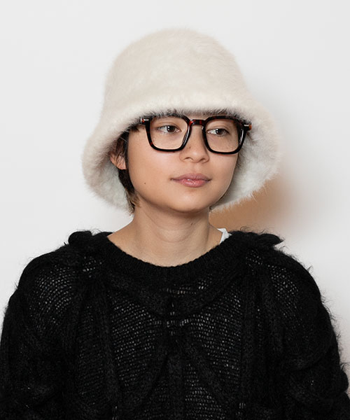 モデル頭囲：54cm 着用サイズ：ONESIZE