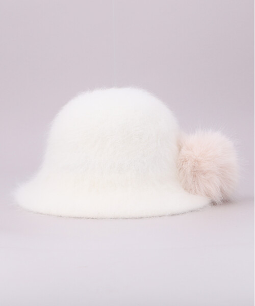 MARAFUR HAT 3 WHITE ONESIZE