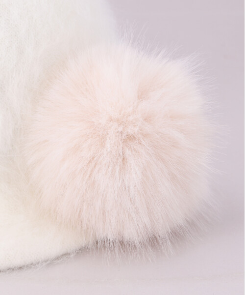 MARAFUR HAT 3 WHITE ONESIZE