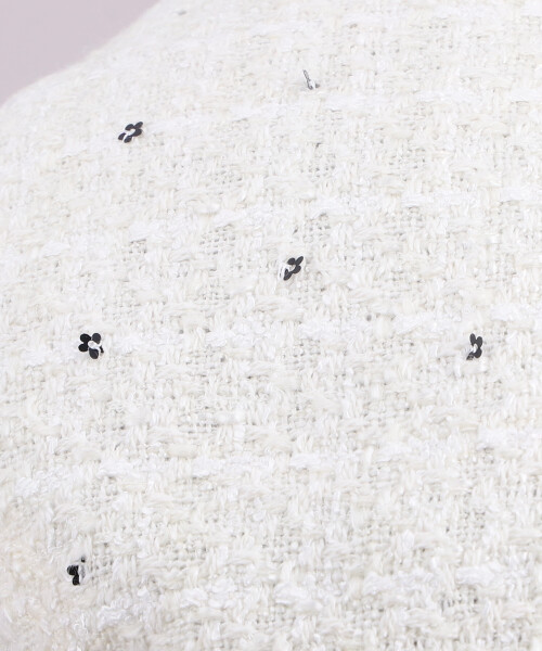 TWEED BERET WHITE ONESIZE