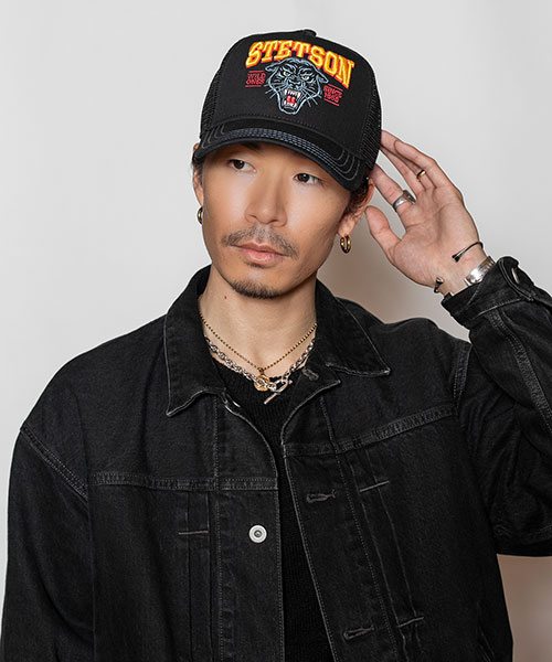 モデル頭囲：58cm 着用サイズ：ONESIZE
