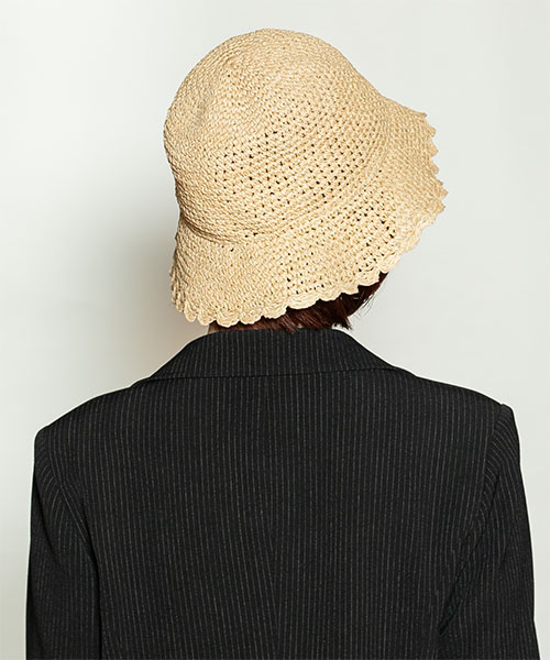 SHACK PAPER BIG CROCHET(ONESIZE NATURAL): ハット｜帽子通販