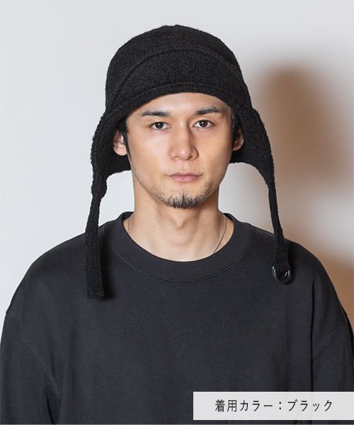 モデル頭囲：58cm 着用サイズ：ONESIZE