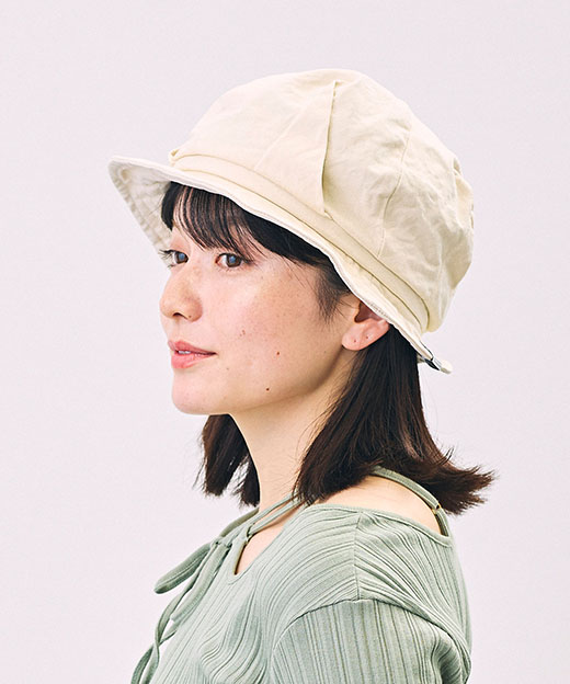 モデル頭囲：53cm 着用サイズ：ONESIZE
