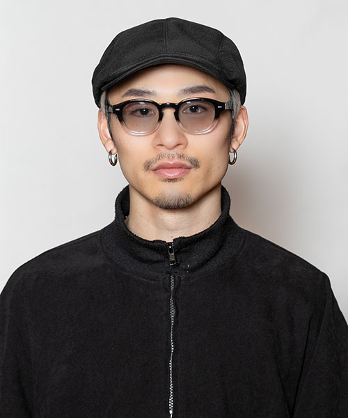モデル頭囲：58.5cm 着用サイズ：ONESIZE