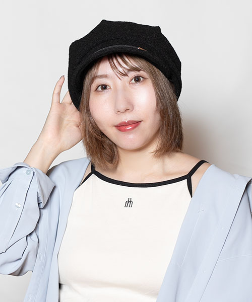 モデル頭囲：56cm 着用サイズ：ONESIZE