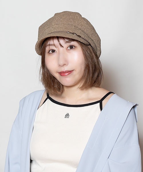 モデル頭囲：56cm 着用サイズ：ONESIZE