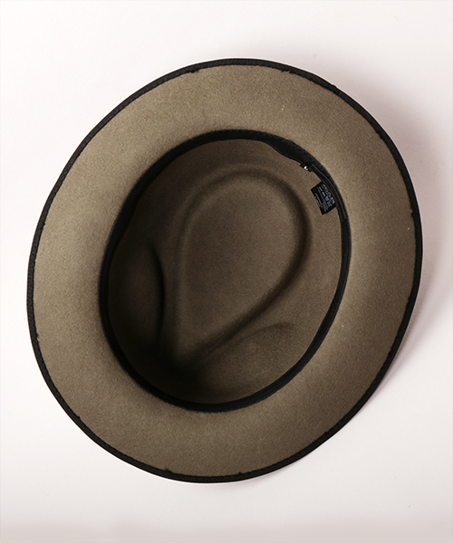 CRUSH TRIM FEDORA CHARCOAL GRAY M