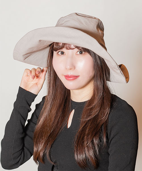 モデル頭囲：56cm 着用サイズ：ONESIZE