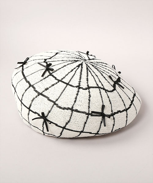RIBBON BERET WHITE ONESIZE