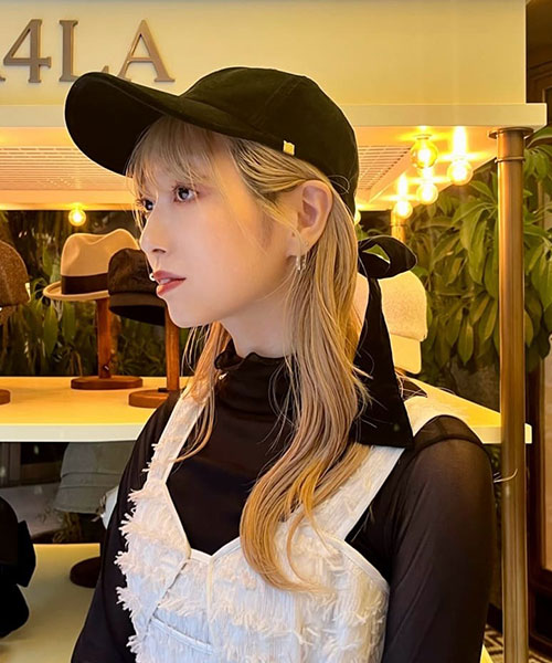 LALA CAP 2(ONESIZE BEIGE): リボンキャップ|帽子通販|CA4LA(カシラ)公式オンラインショップ LALA CAP 2(ONESIZE BEIGE): リボンキャップ|帽子通販|CA4LA(カシラ)公式オンラインショップ