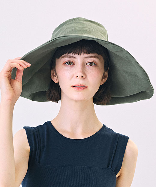 モデル頭囲：52cm 着用サイズ：ONESIZE