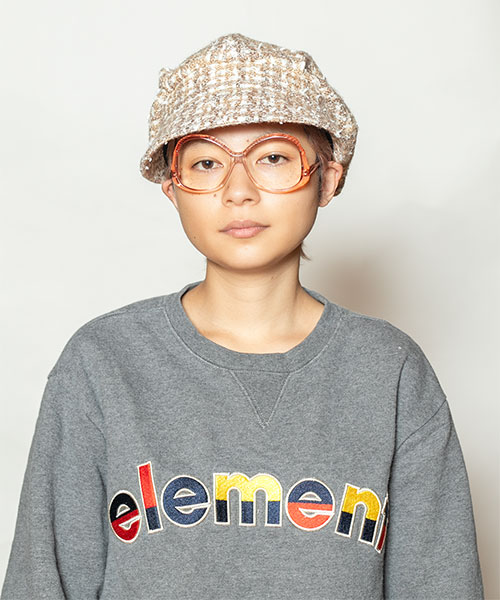 モデル頭囲：54cm 着用サイズ：ONESIZE
