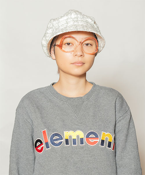 モデル頭囲：54cm 着用サイズ：ONESIZE
