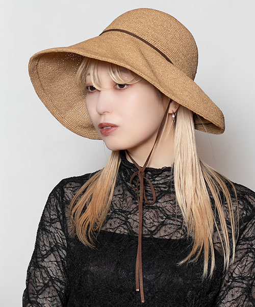 モデル頭囲：58cm 着用サイズ：ONESIZE