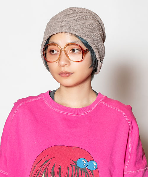 モデル頭囲：54cm 着用サイズ：ONESIZE
