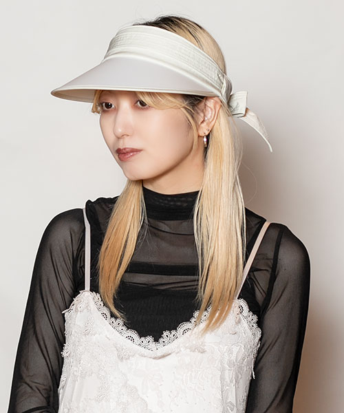 モデル頭囲：58cm 着用サイズ：ONESIZE