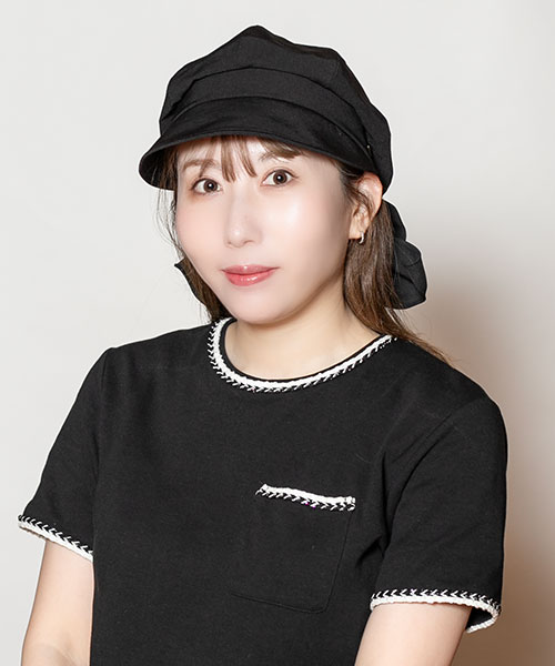 モデル頭囲：56cm 着用サイズ：ONESIZE