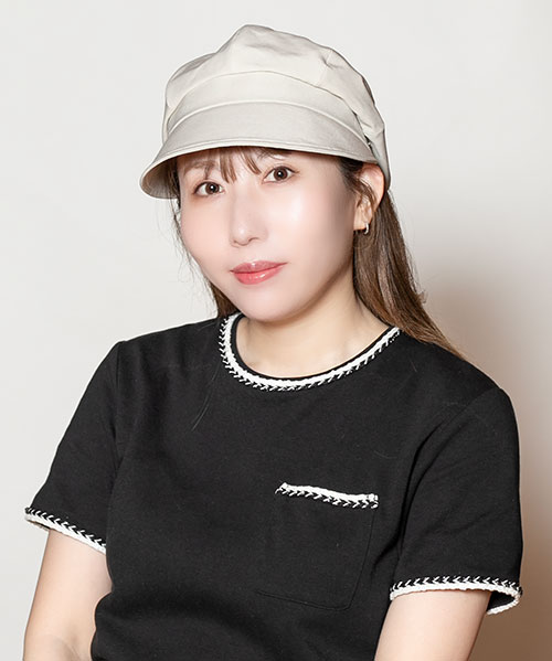 モデル頭囲：56cm 着用サイズ：ONESIZE