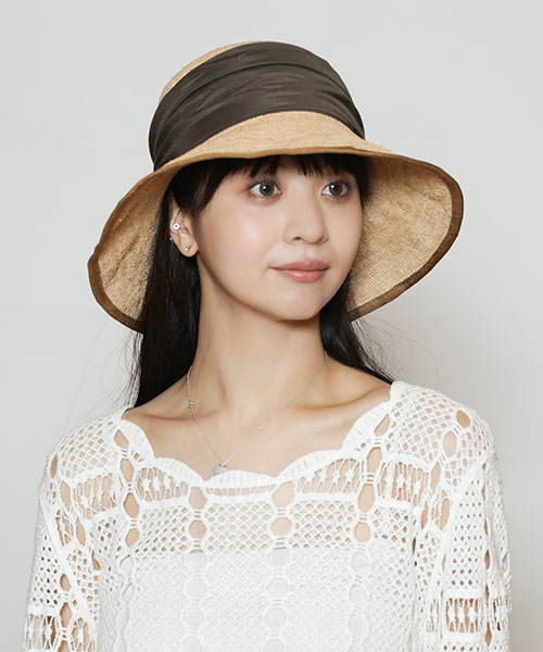 モデル頭囲：56cm 着用サイズ：ONESIZE