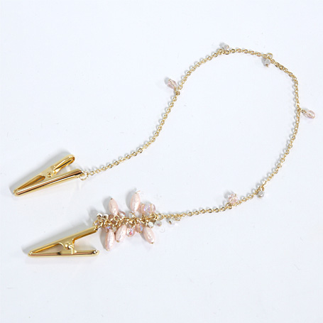 RICE PEARL CLIP S PINK S