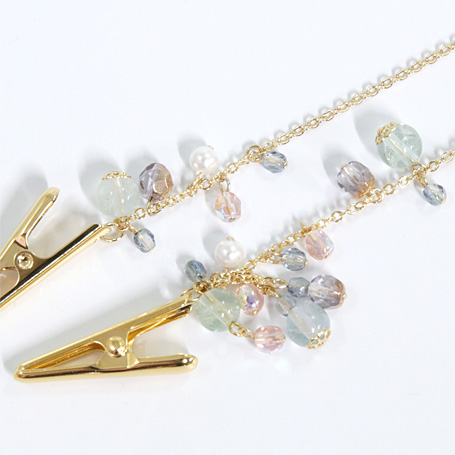 NATURAL STONE CLIP L PINK L