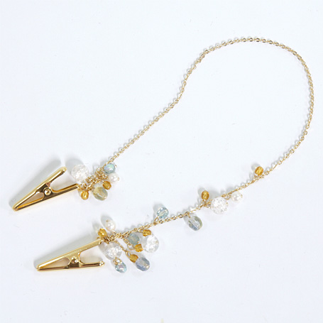 NATURAL STONE CLIP L PINK L