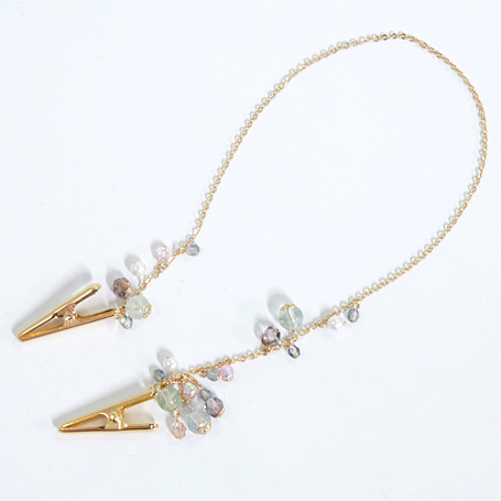 NATURAL STONE CLIP L PINK L