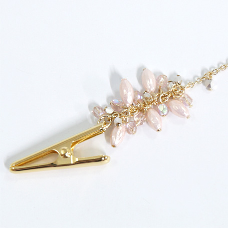 RICE PEARL CLIP L WHITE L