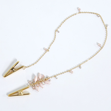 RICE PEARL CLIP L WHITE L