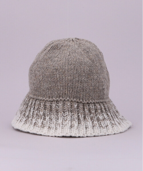 GRADATION KNIT HAT 2 BEIGE ONESIZE