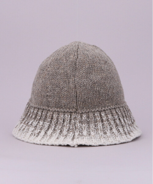 GRADATION KNIT HAT 2 BEIGE ONESIZE