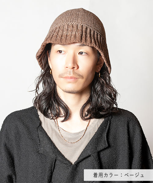 GRADATION KNIT HAT 2 BEIGE ONESIZE