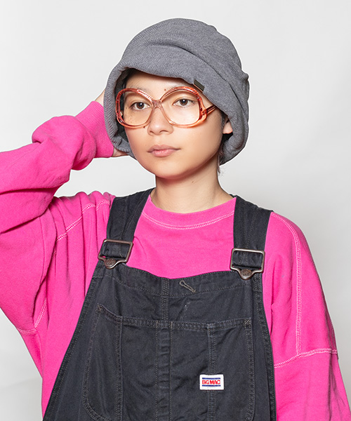 モデル頭囲：54cm 着用サイズ：ONESIZE
