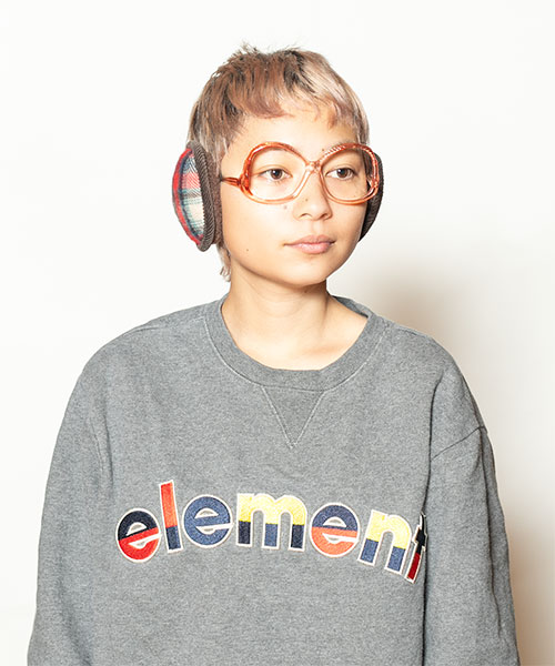 モデル頭囲：54cm 着用サイズ：ONESIZE