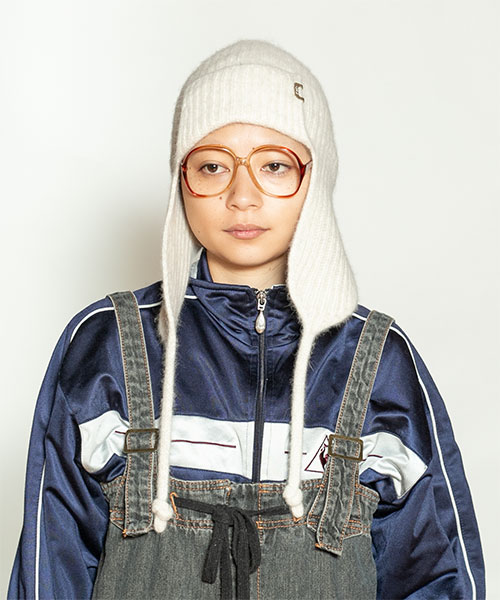 モデル頭囲：54cm 着用サイズ：ONESIZE