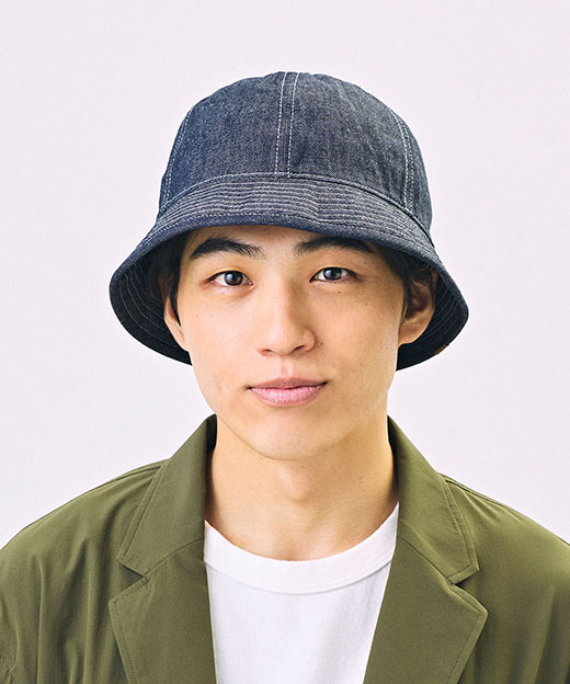 モデル頭囲：58cm 着用サイズ：ONESIZE