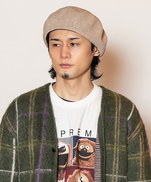 モデル頭囲：58cm 着用サイズ：ONESIZE