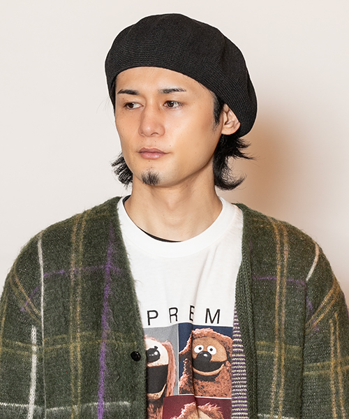 モデル頭囲：58cm 着用サイズ：ONESIZE