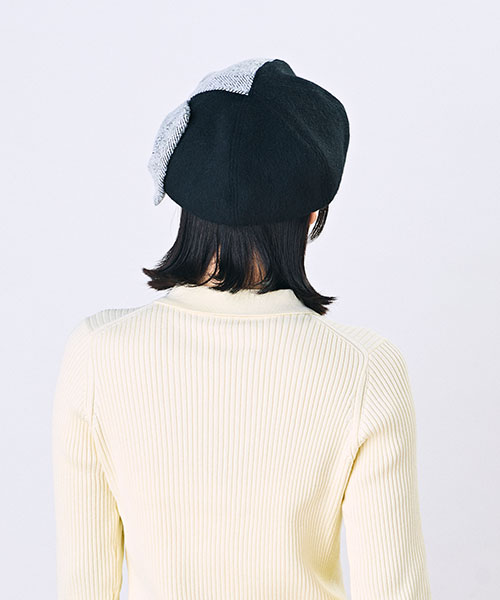 モデル頭囲：55.5cm 着用サイズ：ONESIZE
