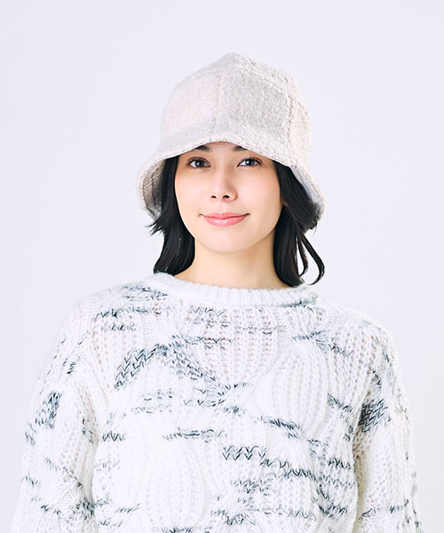 モデル頭囲：54cm 着用サイズ：ONESIZE
