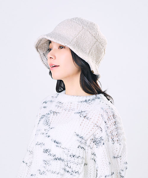 モデル頭囲：54cm 着用サイズ：ONESIZE