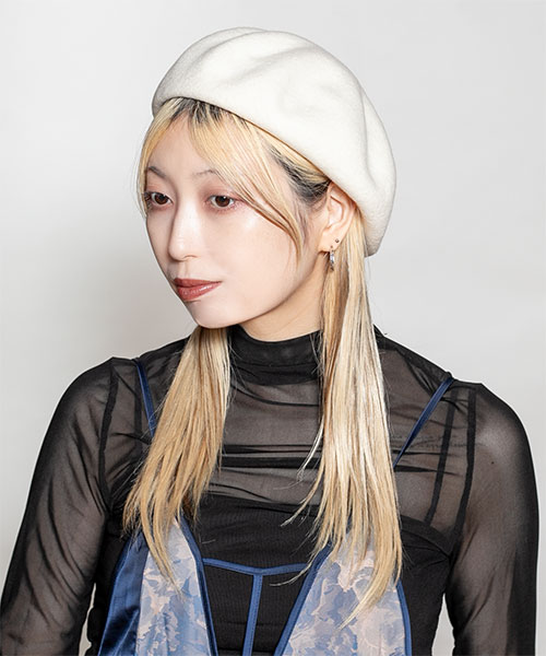 モデル頭囲：58cm 着用サイズ：ONESIZE