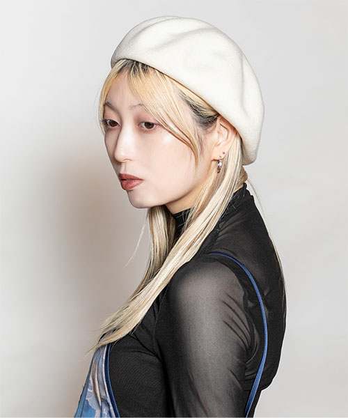 モデル頭囲：58cm 着用サイズ：ONESIZE