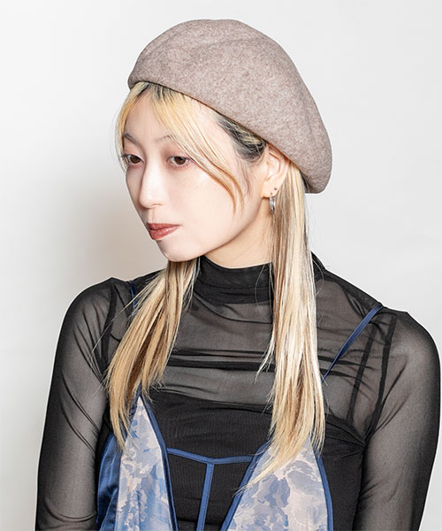 モデル頭囲：58cm 着用サイズ：ONESIZE